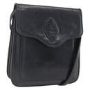SAINT LAURENT Shoulder Bag Leather Gold Black Auth 166724-1