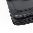 SAINT LAURENT Shoulder Bag Leather Gold Black Auth 166724-11