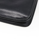 SAINT LAURENT Shoulder Bag Leather Gold Black Auth 166724-12