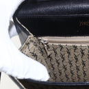 SAINT LAURENT Shoulder Bag Leather Gold Black Auth 166724-18