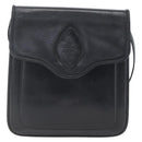 SAINT LAURENT Shoulder Bag Leather Gold Black Auth 166724-2