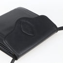 SAINT LAURENT Shoulder Bag Leather Gold Black Auth 166724-6