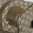 GUCCI GG Plus Supreme Boston Bag PVC Beige Gold Auth 166725-9