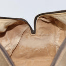 GUCCI GG Plus Supreme Boston Bag PVC Beige Gold Auth 166725-19