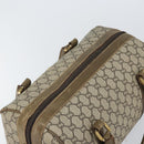 GUCCI GG Plus Supreme Boston Bag PVC Beige Gold Auth 166725-6