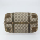 GUCCI GG Plus Supreme Boston Bag PVC Beige Gold Auth 166725-5