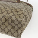 GUCCI GG Supreme Web Sherry Line Bag PVC Beige Gold Red 39 02 091 Auth 166726-12
