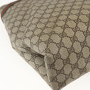 GUCCI GG Supreme Web Sherry Line Bag PVC Beige Gold Red 39 02 091 Auth 166726-13