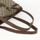 GUCCI GG Supreme Web Sherry Line Bag PVC Beige Gold Red 39 02 091 Auth 166726-7