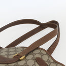 GUCCI GG Supreme Web Sherry Line Bag PVC Beige Gold Red 39 02 091 Auth 166726-8