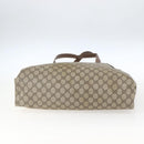 GUCCI GG Supreme Web Sherry Line Bag PVC Beige Gold Red 39 02 091 Auth 166726-9