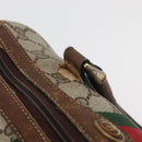 GUCCI GG Supreme Web Sherry Line Bag PVC Beige Red 012 3841 58 Auth 166727-8
