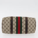 GUCCI GG Supreme Web Sherry Line Bag PVC Beige Red 012 3841 58 Auth 166727-17