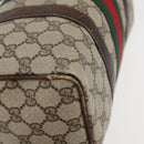 GUCCI GG Supreme Web Sherry Line Bag PVC Beige Red 012 3841 58 Auth 166727-9