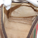 GUCCI GG Supreme Web Sherry Line Bag PVC Beige Red 012 3841 58 Auth 166727-12