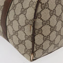GUCCI GG Supreme Web Sherry Line Bag PVC Beige Red 012 3841 58 Auth 166727-7