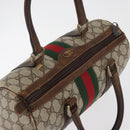GUCCI GG Supreme Web Sherry Line Bag PVC Beige Red 012 3841 58 Auth 166727-14