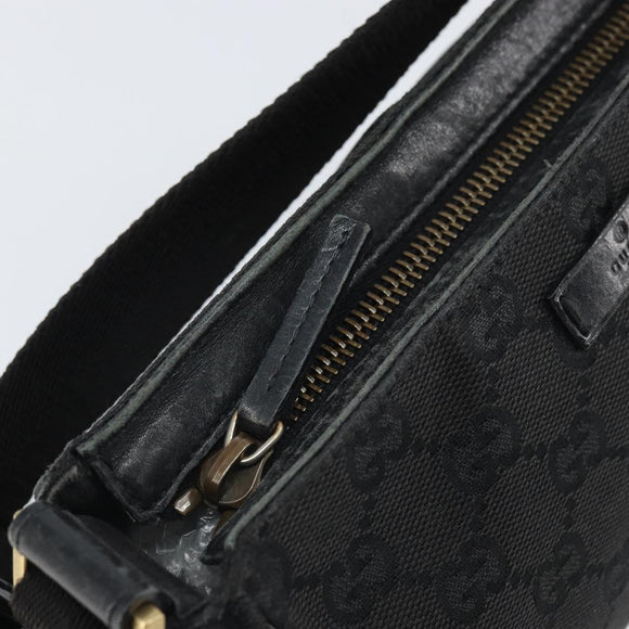 GUCCI GG Canvas Hand Bag Black 106644 Auth 166729