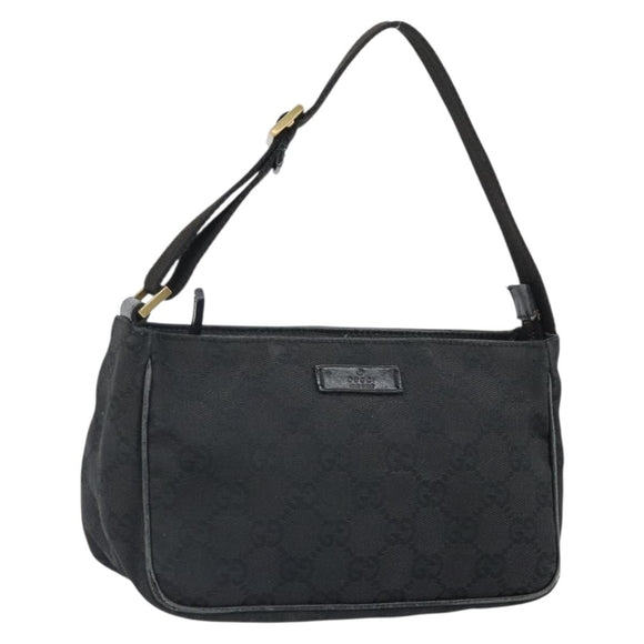 GUCCI GG Canvas Hand Bag Black 106644 Auth 166729