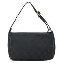 GUCCI GG Canvas Hand Bag Black 106644 Auth 166729-2
