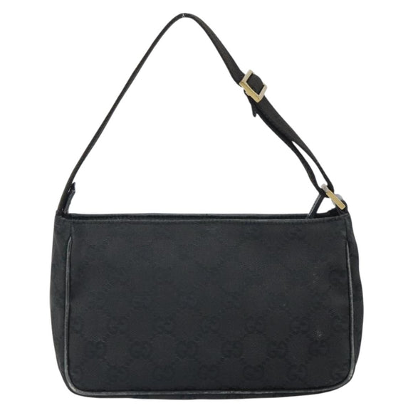 GUCCI GG Canvas Hand Bag Black 106644 Auth 166729