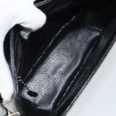 GUCCI Shoulder Bag Leather Black Silver Auth 166730-17
