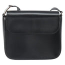 GUCCI Shoulder Bag Leather Black Silver Auth 166730-2