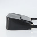 GUCCI Shoulder Bag Leather Black Silver Auth 166730-4