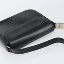 GUCCI Shoulder Bag Leather Black Silver Auth 166730-6
