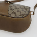 GUCCI GG Supreme Web Sherry Line Bag PVC Beige Gold 116 02 02 Auth 166731-9