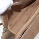 GUCCI GG Supreme Web Sherry Line Bag PVC Beige Gold 116 02 02 Auth 166731-10