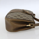 GUCCI GG Supreme Web Sherry Line Bag PVC Beige Gold 116 02 02 Auth 166731-4