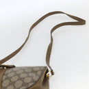 GUCCI GG Supreme Web Sherry Line Bag PVC Beige Gold 116 02 02 Auth 166731-8