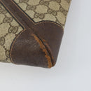GUCCI GG Supreme Web Sherry Line Shoulder Bag PVC Beige Gold 201446 Auth 166734-9