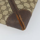 GUCCI GG Supreme Web Sherry Line Shoulder Bag PVC Beige Gold 201446 Auth 166734-14