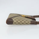 GUCCI GG Supreme Web Sherry Line Shoulder Bag PVC Beige Gold 201446 Auth 166734-3