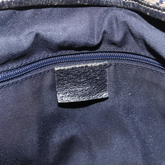 GUCCI GG Canvas Sherry Line Tote Bag Navy Red 145758 Auth 166735