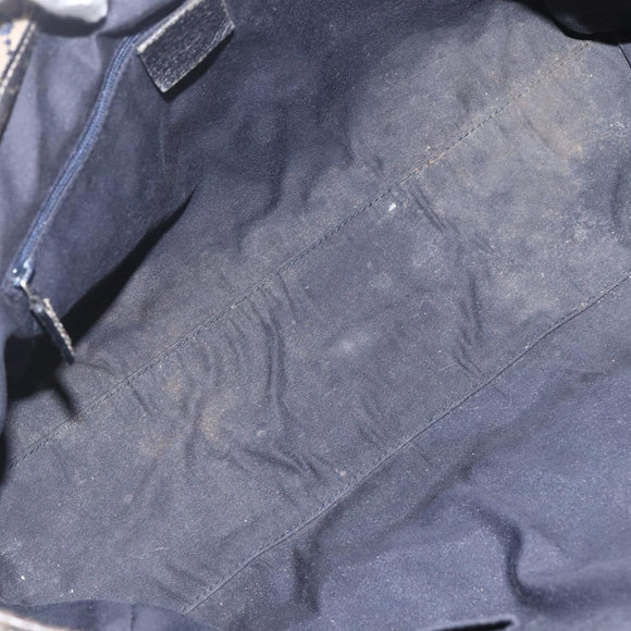 GUCCI GG Canvas Sherry Line Tote Bag Navy Red 145758 Auth 166735