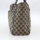 GUCCI GG Canvas Sherry Line Tote Bag Navy Red 145758 Auth 166735-3