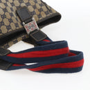 GUCCI GG Canvas Sherry Line Tote Bag Navy Red 145758 Auth 166735-7
