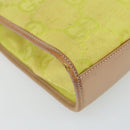 GUCCI Jackie GG Canvas Hand Bag Yellow Silver 002 1065 Auth 166737-11