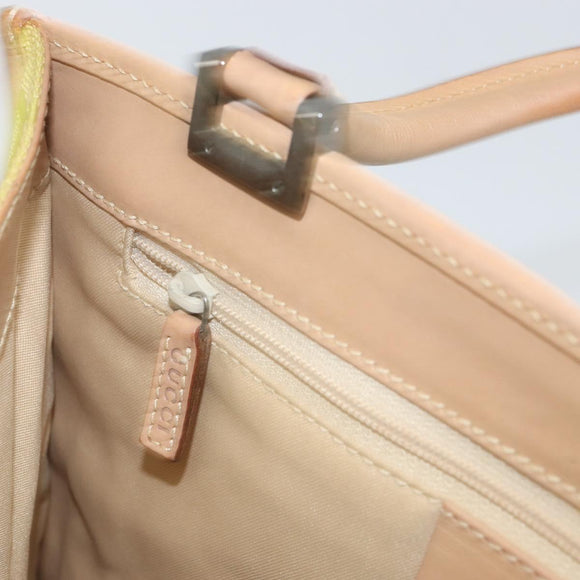 GUCCI Jackie GG Canvas Hand Bag Yellow Silver 002 1065 Auth 166737