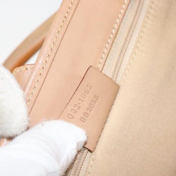 GUCCI Jackie GG Canvas Hand Bag Yellow Silver 002 1065 Auth 166737