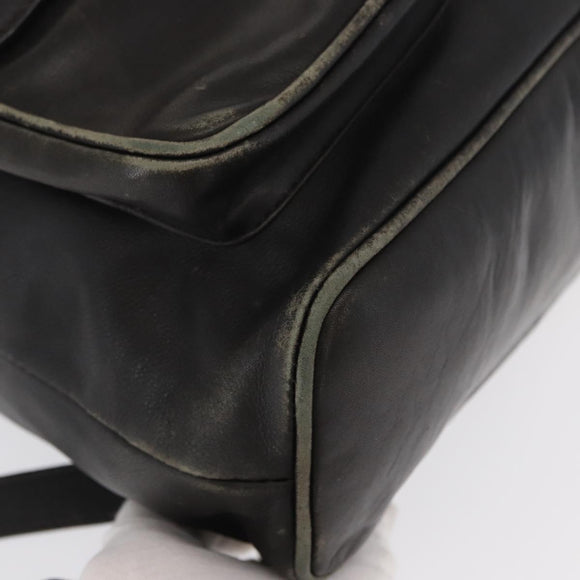 GUCCI Bamboo Backpack Leather Black Gold 003 2058 0016 Auth 166739