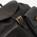 GUCCI Bamboo Backpack Leather Black Gold 003 2058 0016 Auth 166739-20