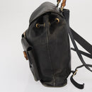 GUCCI Bamboo Backpack Leather Black Gold 003 2058 0016 Auth 166739-3