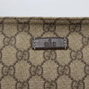 GUCCI GG Supreme Shoulder Bag PVC Beige Gold 201446 Auth 166741-14
