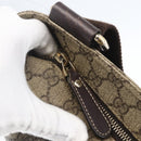GUCCI GG Supreme Shoulder Bag PVC Beige Gold 201446 Auth 166741-15