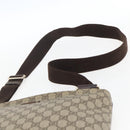 GUCCI GG Supreme Shoulder Bag PVC Beige Gold 201446 Auth 166741-8