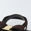 Salvatore Ferragamo Vala Hand Bag Leather Brown Gold Auth 166743-8